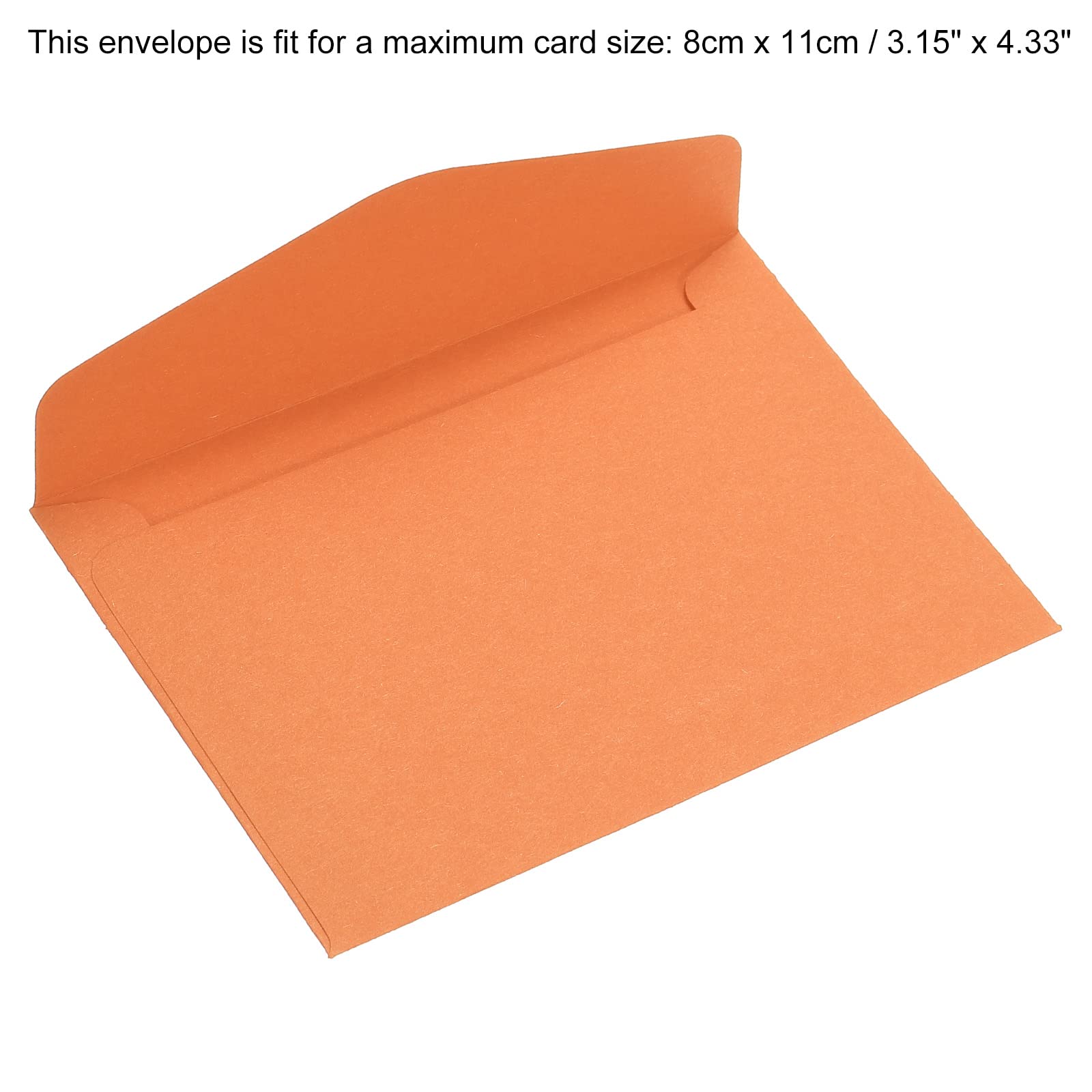 sourcing map Mini Enveloppes orange 60 pcs 8,2x11,5cm