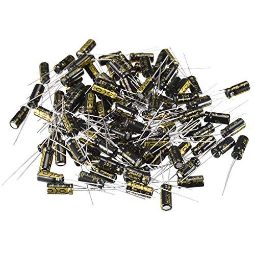 sourcingmap 1uF 50V condensateur électrolytique 100 pcs 5x11mm