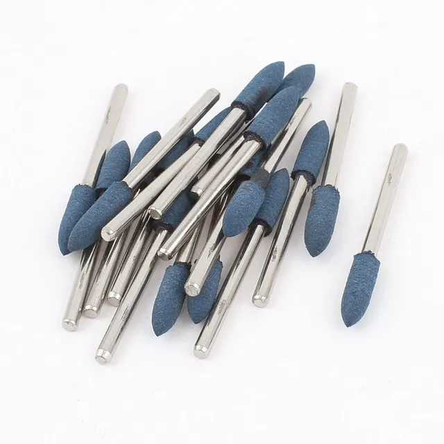 sourcingmap Lot 18 Meules sur Tige Caoutchouc Conique 5mm Bleu