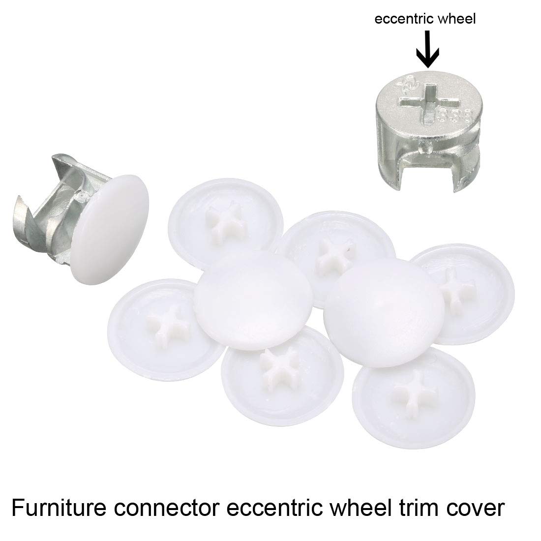 Sourcing Map Home & Garden cache-vis Phillips 100 pcs translucide 17 mm