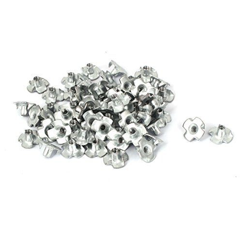 Sourcingmap Home Écrou Griffe M3 4 Dents Acier Lot 60