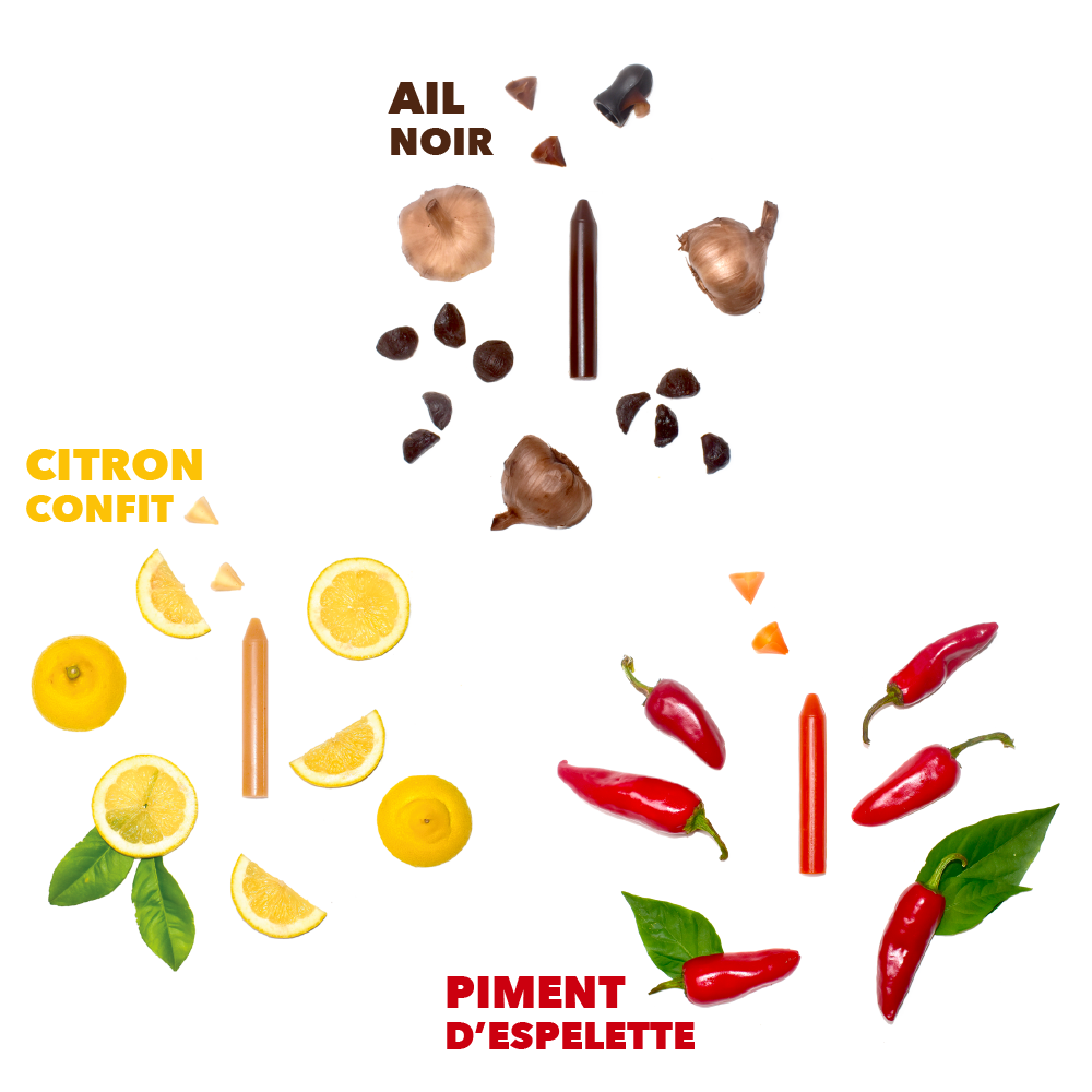 OCNI Coffrets 3 crayons coffret assaisonnement anniversaire basilic