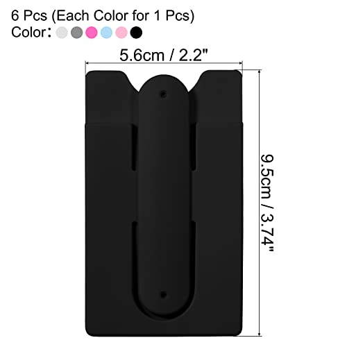 Sourcing Map Electronics porte-carte silicone adhésif x6