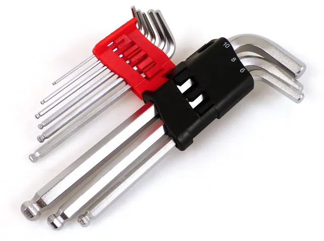 PRECISION STEEL Jeu 9 clés allen 6 pans 1,5-10 mm sphériques