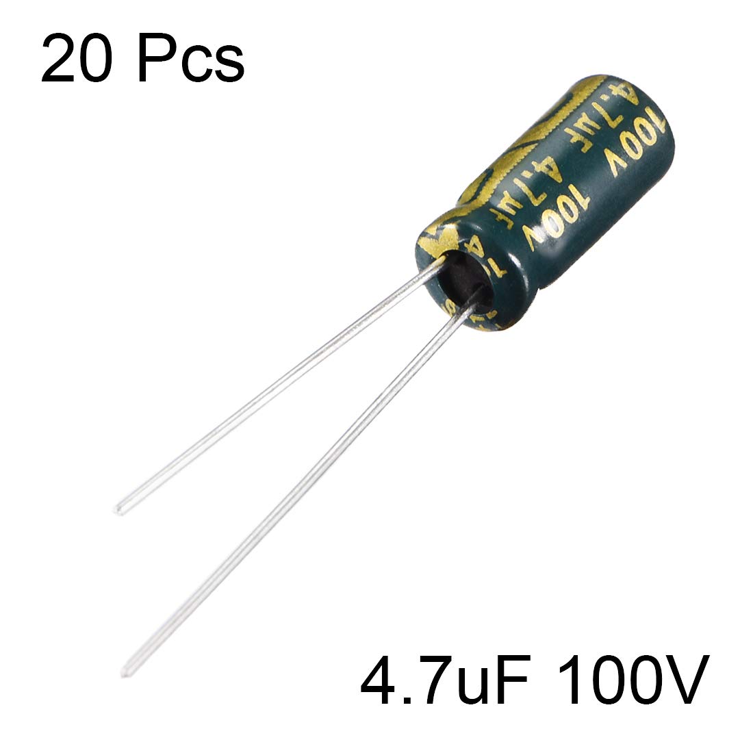 sourcing map Industrial condensateur alu 4.7UF 100V lot 20