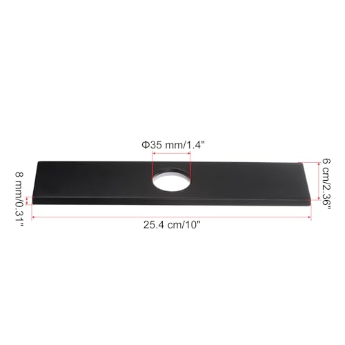 Sourcingmap cache trou évier noir brossé 25,4 cm