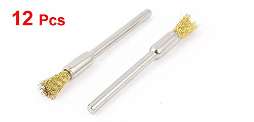 Sourcingmap Brosse pinceau laiton 5mm tige 3mm lot 12