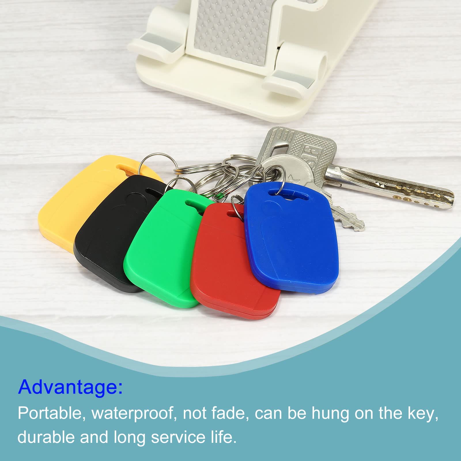 sourcing map M1 porte-clés RFID rouge 6 pièces 13,56 MHz