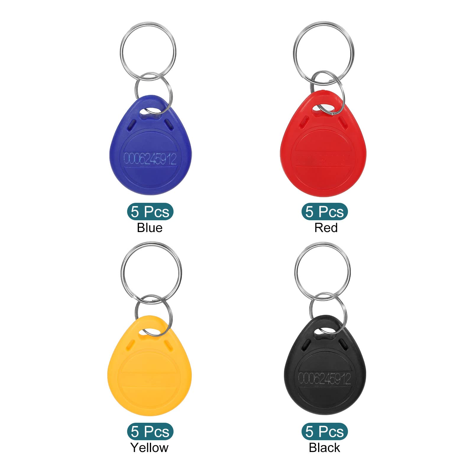 Sourcing Map Electronics Badge RFID 125KHz 4 Couleurs x20 Lecture Seule