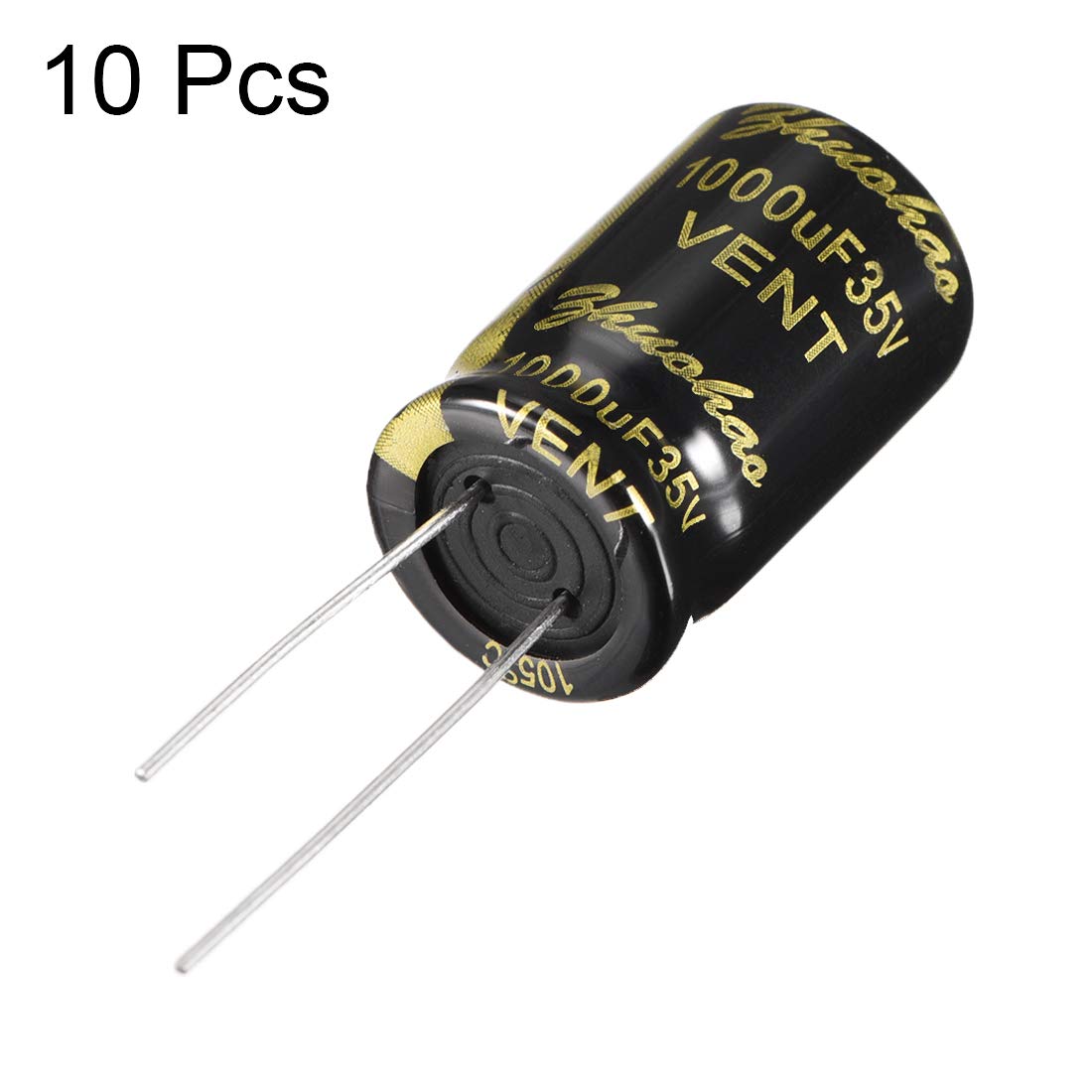 sourcing map condensateur électrolytique 1000uF 35V 10 pcs 105°C