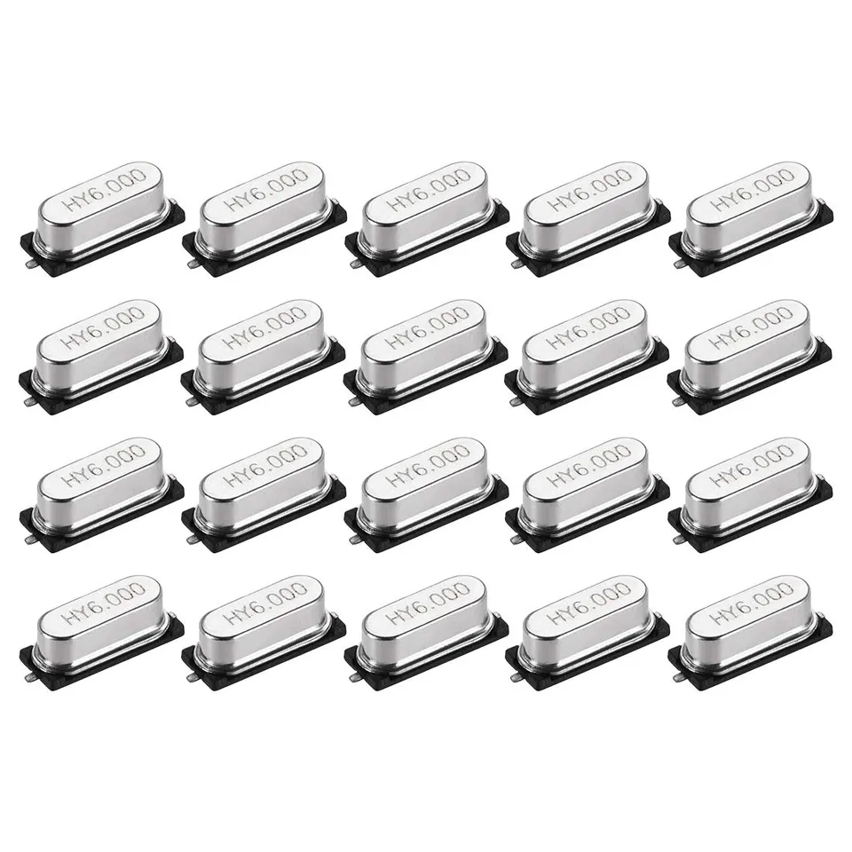sourcing map Oscillateur Quartz 6MHz 20Pcs CMS 49SMD