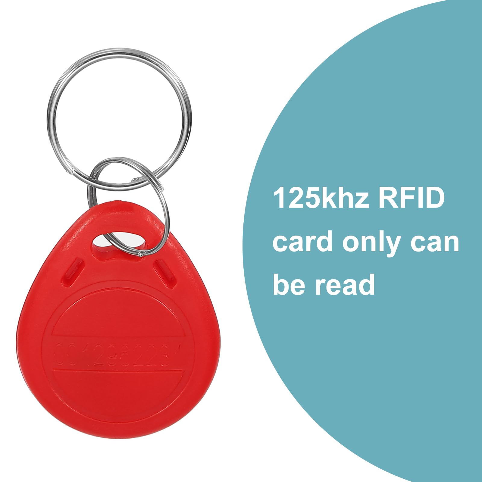 Sourcing Map Electronics Porte-clés RFID 125KHz Rouge 20 pcs