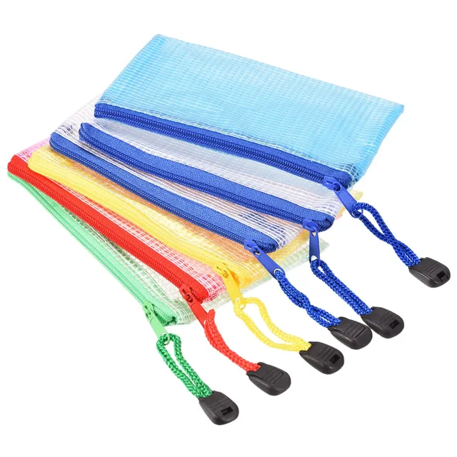 Sourcingmap pochette A6 zip couleurs assorties lot de 6