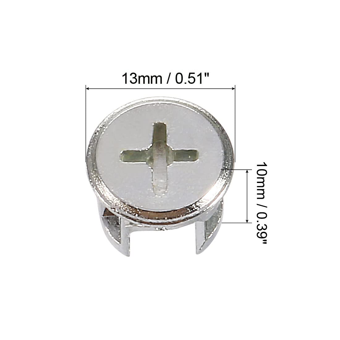 Sourcingmap Industrial came meuble zinc 13x10 mm lot 20