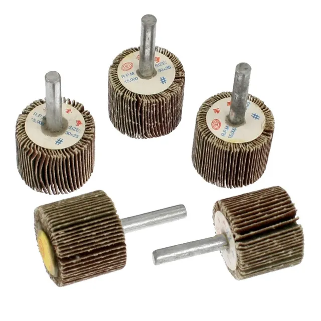Sourcing Map Roue à Lamelles 30mm Tige 6mm Lot 5 Abrasive