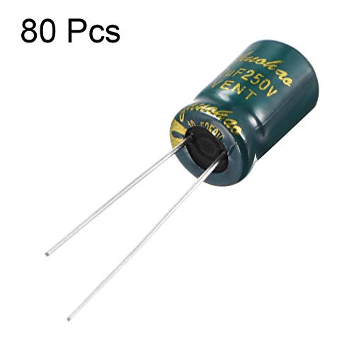 Sourcingmap 10uF 250V condensateur électrolytique 8x12mm lot 80