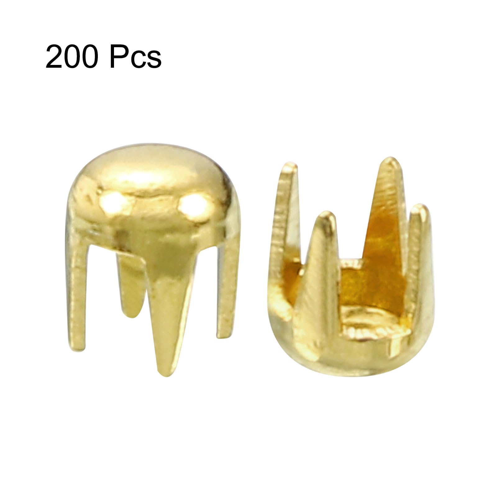 sourcing map Clous dôme doré 2mm laiton 200 pièces