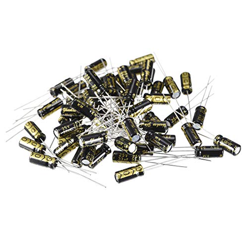 sourcing map 33uF 25V condensateur 50 pcs 5x11mm 105°C