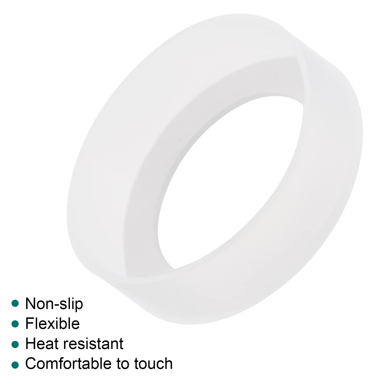 sourcing map Home Garden housse silicone 62mm blanc lot 2 antidérapant