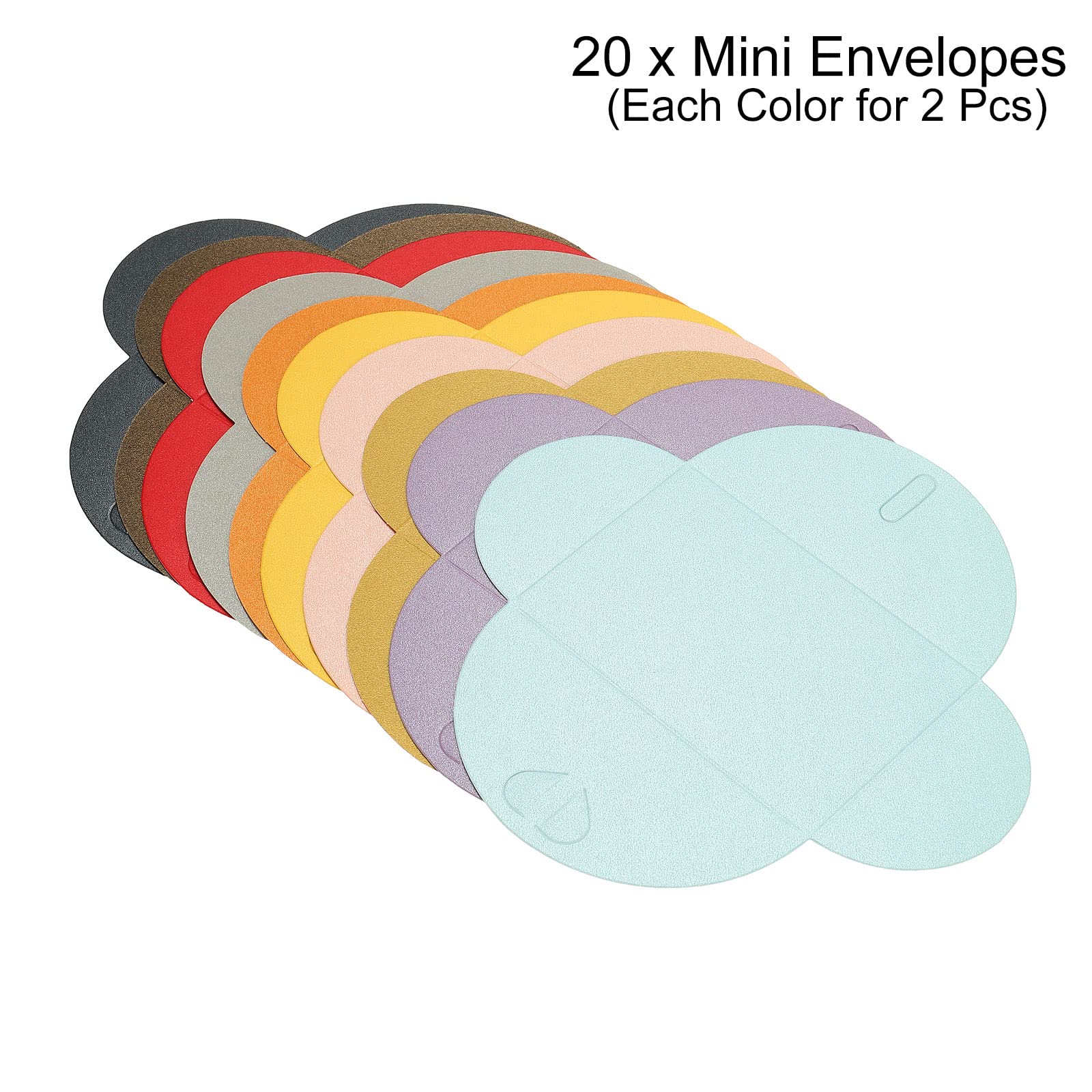 sourcing map mini enveloppes cœur multicolore lot 20