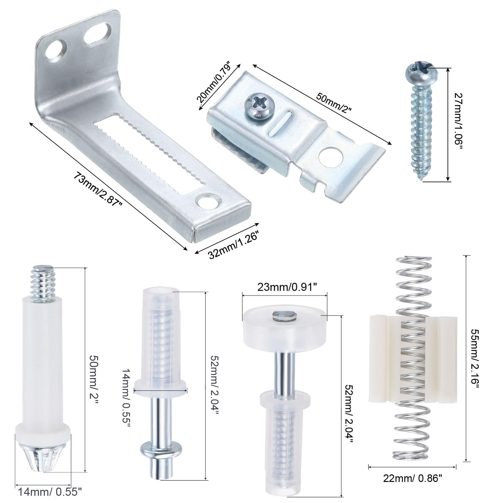 SOURCINGMAP Kit Réparation Quincaillerie Porte Pliante Inox