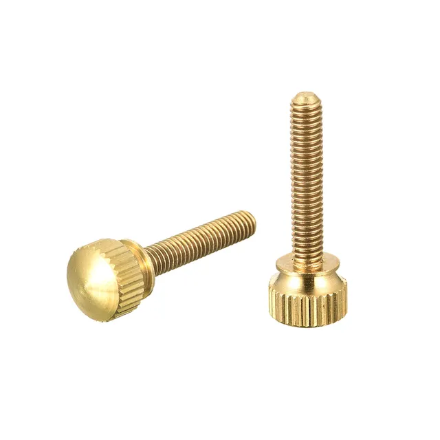 Sourcingmap Home & Garden Vis moletée M4x25mm laiton lot de 2
