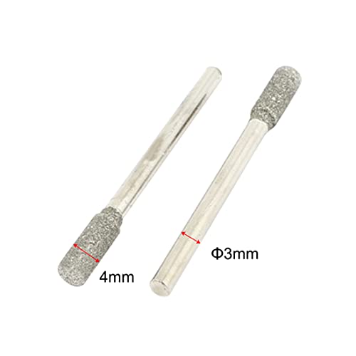 Sourcingmap pointe montée diamant 3 mm tige 4 mm tête lot 6
