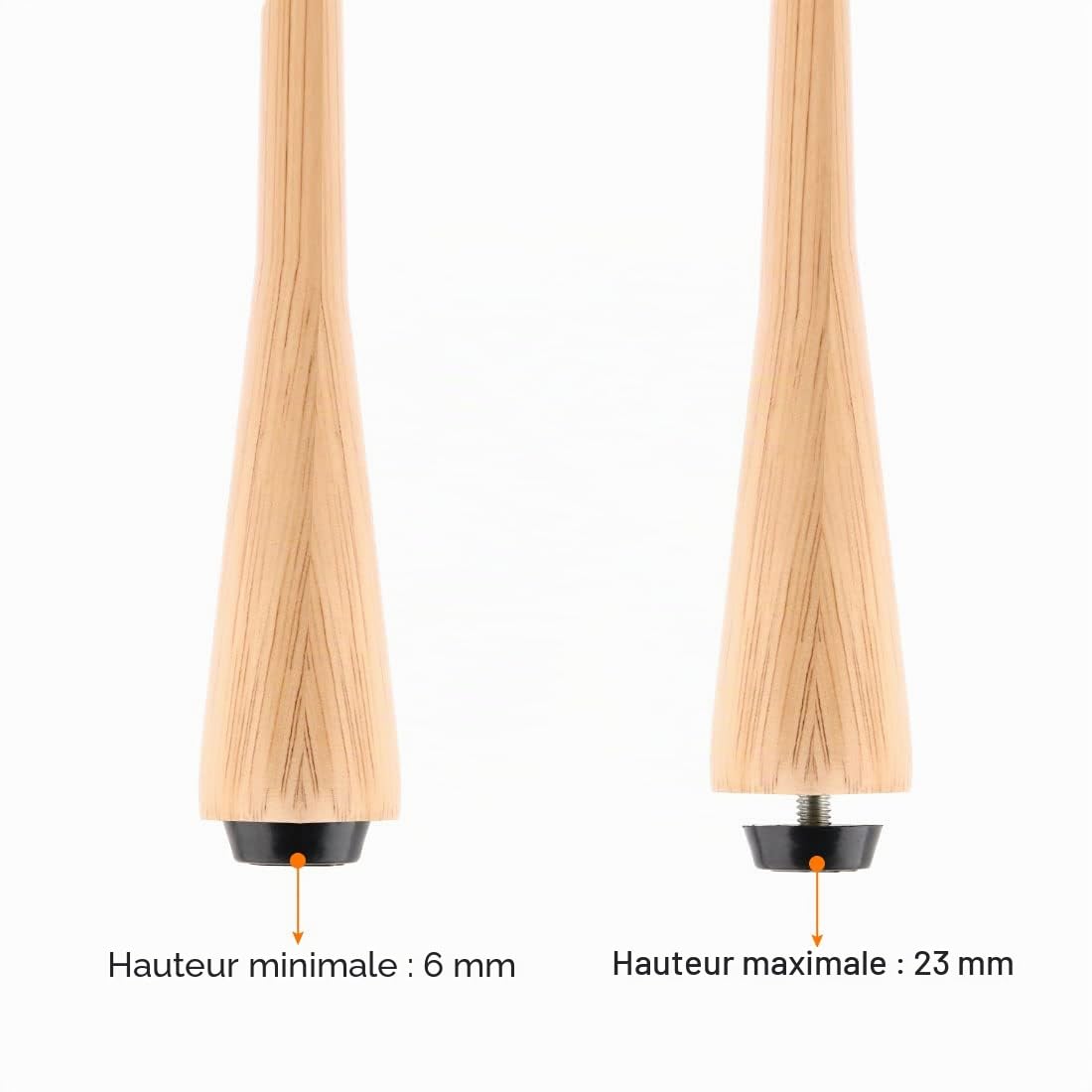 Sourcing Map pied nivellement réglable M6 20 pcs base 22mm