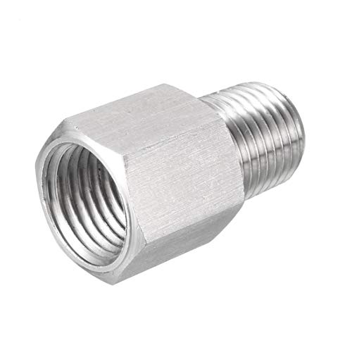 Sourcingmap adaptateur raccord 1/4 PT M14x1,5 inox