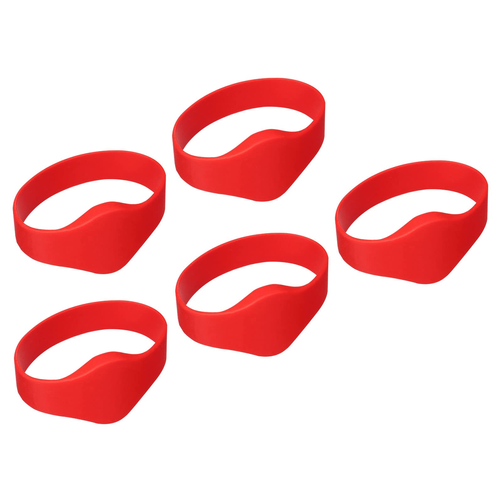 sourcing map RFID bracelet silicone rouge 13,56 MHz lot de 5