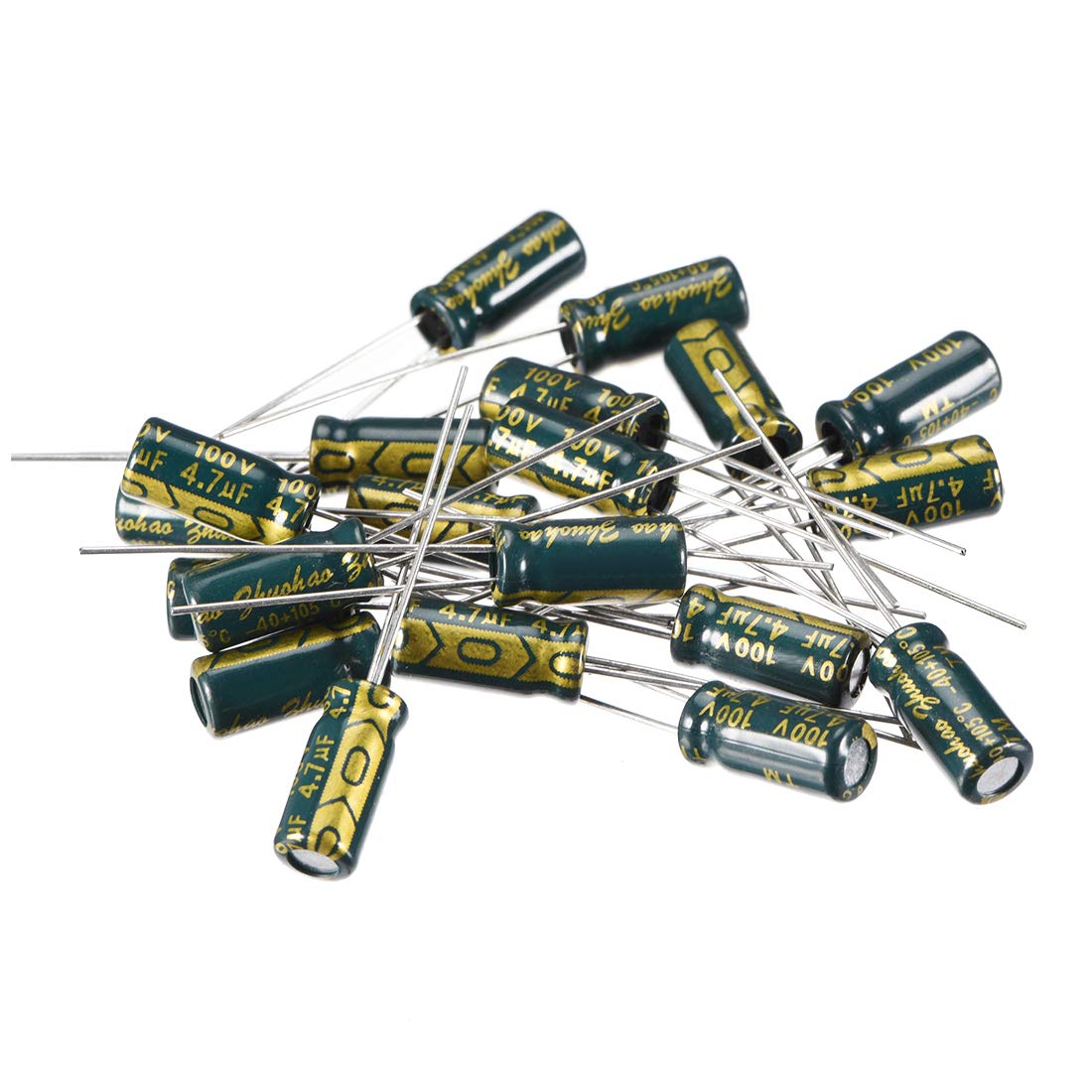 sourcing map Industrial condensateur alu 4.7UF 100V lot 20