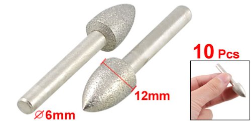 Sourcingmap 59 mm fraises diamantées coniques 12 mm lot 10