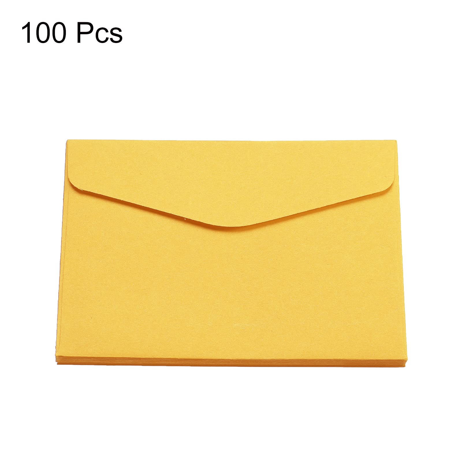 sourcing map Mini Enveloppes Jaune 100 pcs 8,2x11,5cm papier