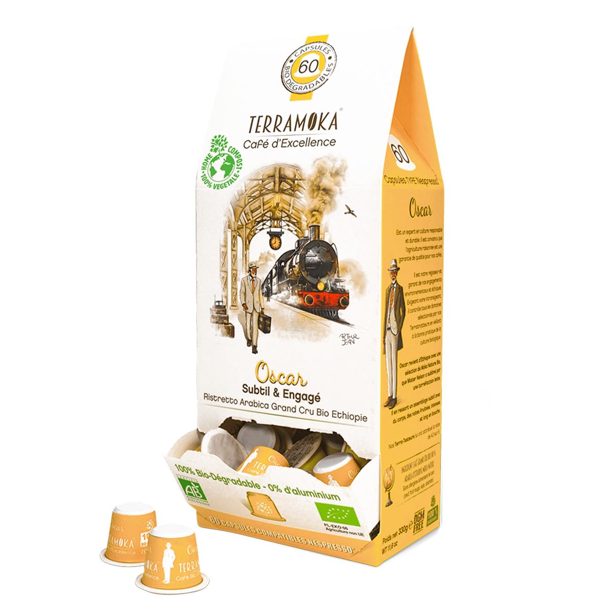 Terramoka Sir Oscar capsules café Éthiopie bio 60 fruité