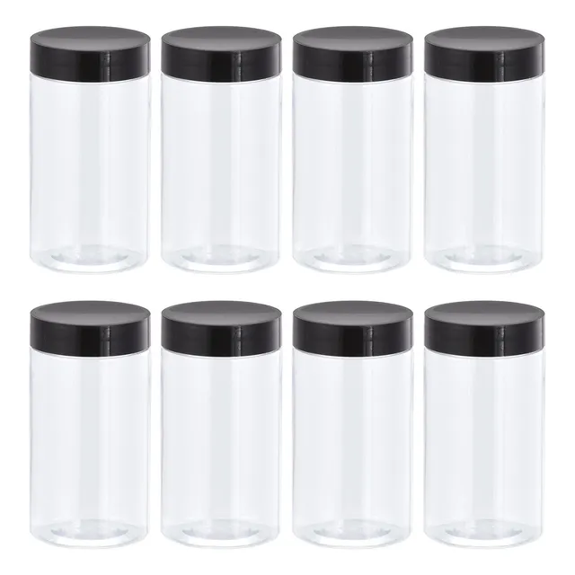 SOURCINGMAP pots ronds plastique 250ml lot 12 hermétiques