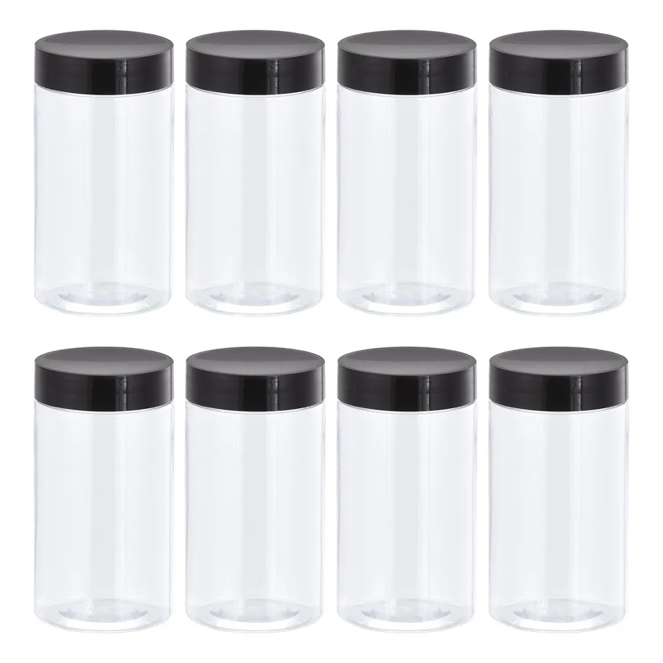 SOURCINGMAP pots ronds plastique 250ml lot 12 hermétiques