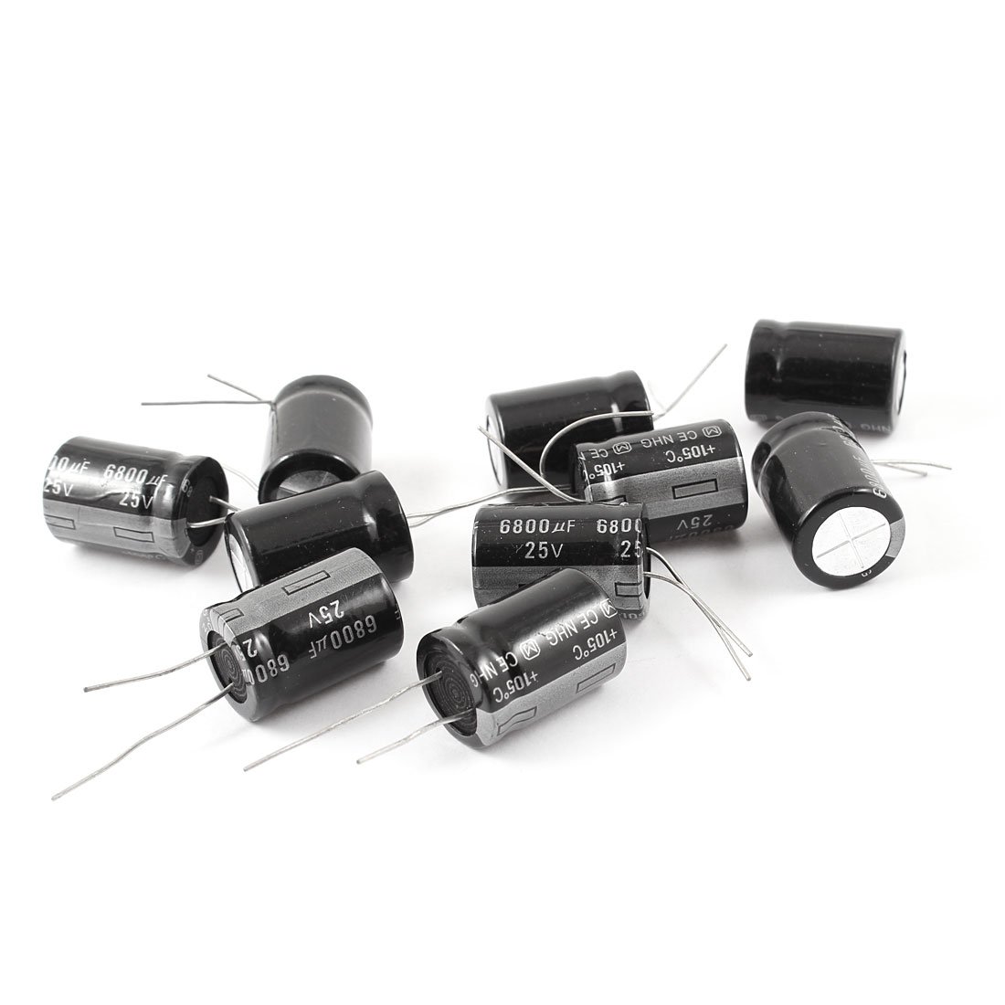 sourcing map 6800uF 25V condensateur radial 10 pièces 105°C