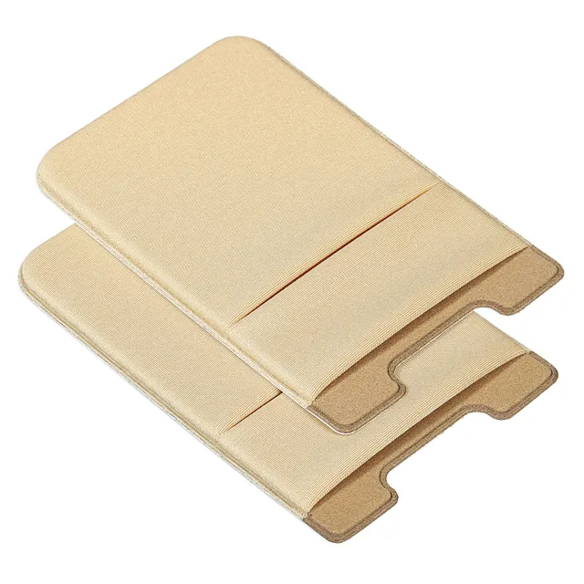 sourcing map Pochette carte téléphone spandex or rose lot 2 double