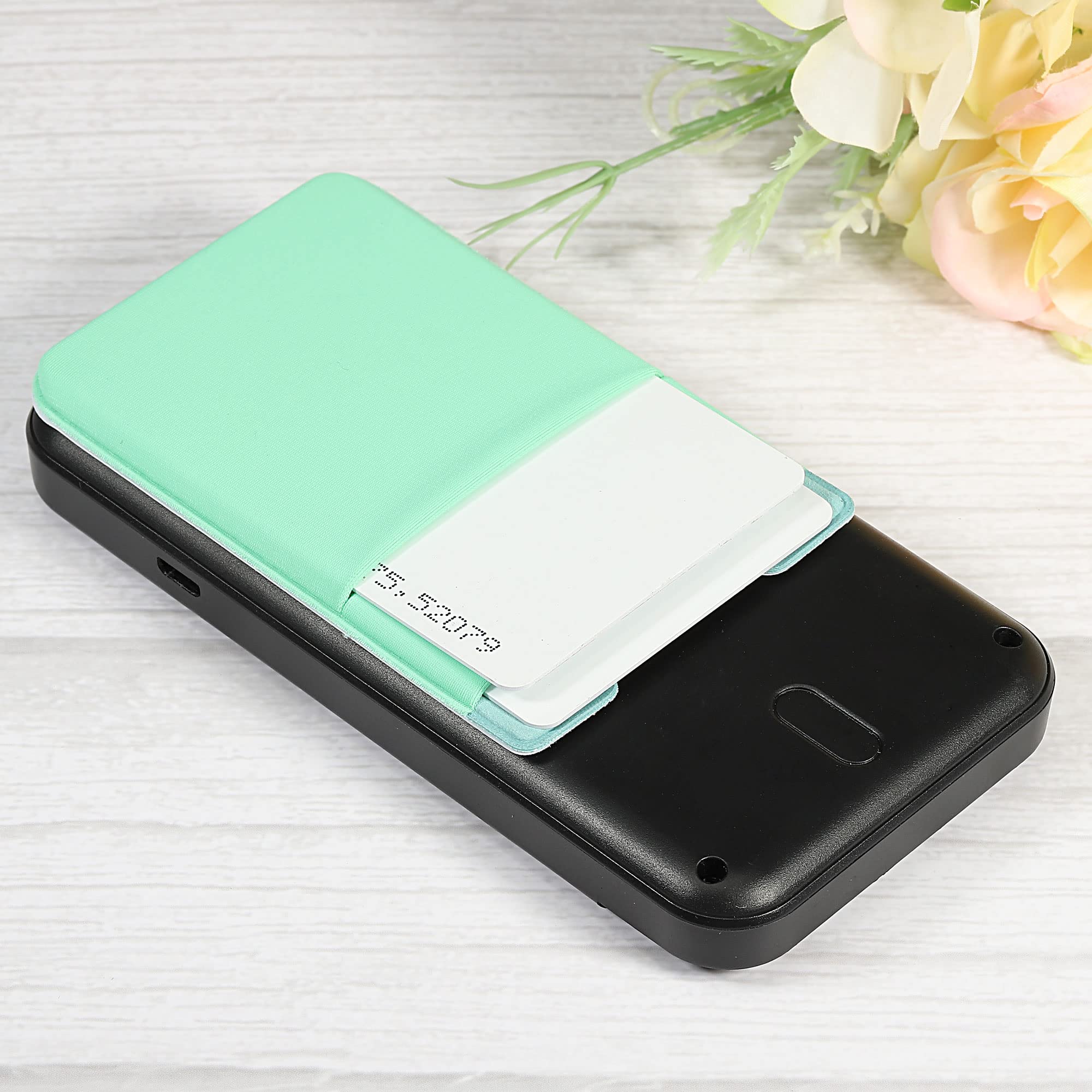Sourcing Map Porte-Carte Téléphone Spandex 2 Pièces Vert