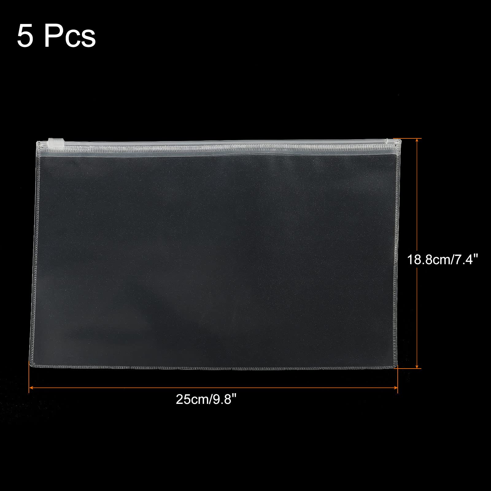 sourcing map pochette zippée A5 blanche lot 5 imperméable