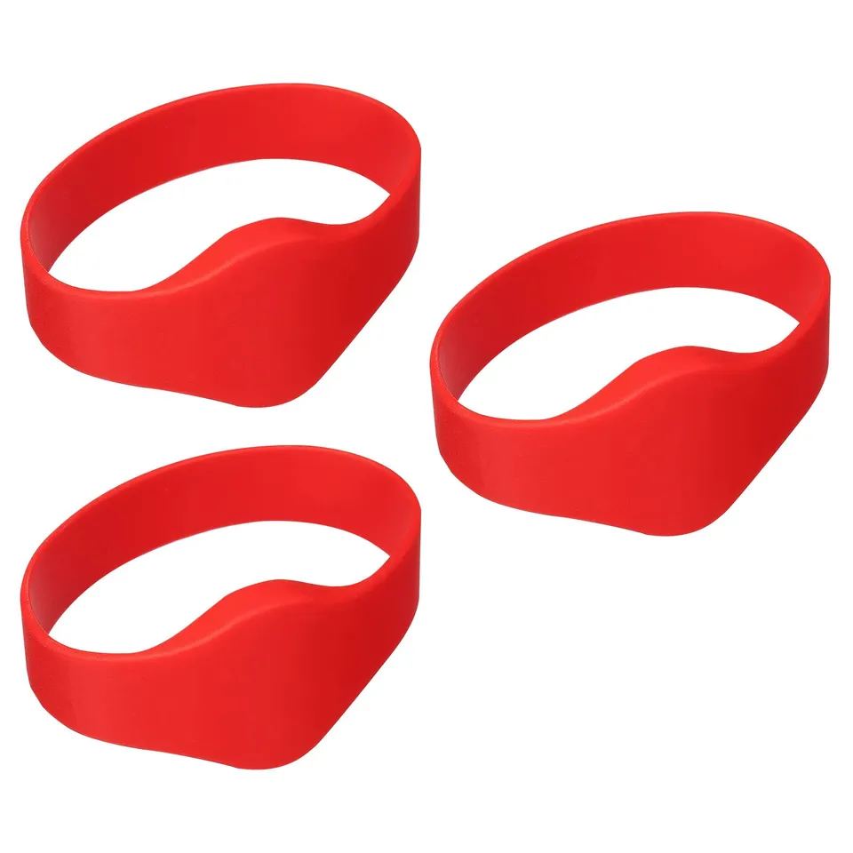 Sourcing Map Electronics bracelet RFID 13,56 MHz rouge lot de 3