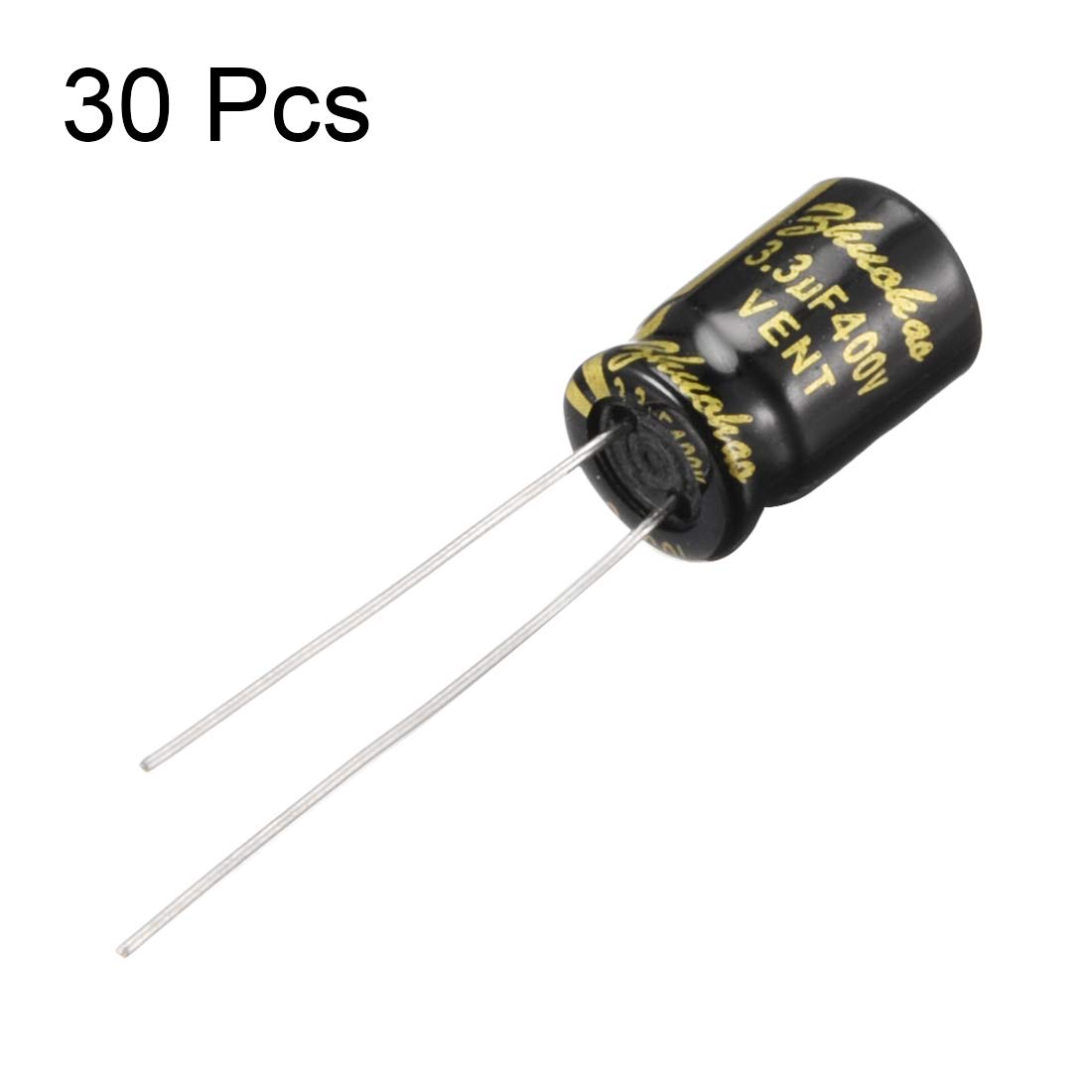 sourcing map 3.3uF 400V condensateur électrolytique 30pc 8x12mm