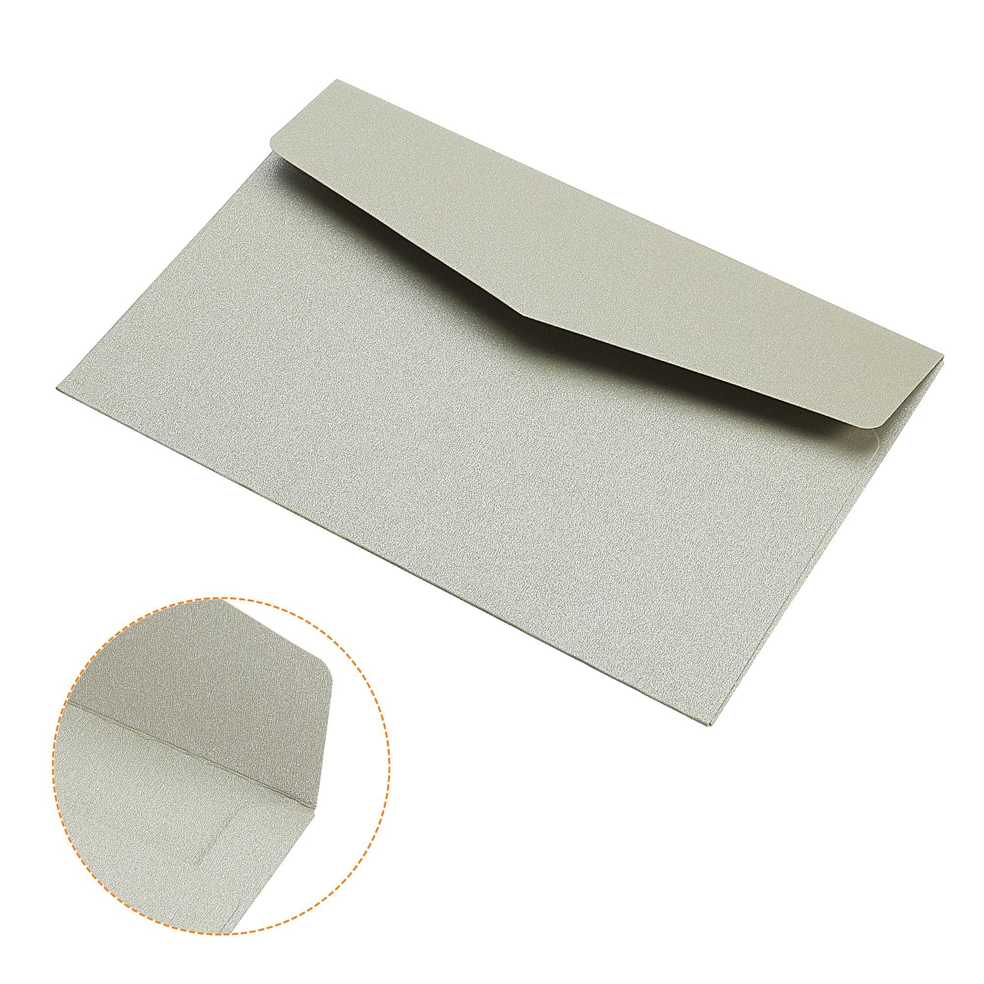 Sourcing Map enveloppe argent 11x16cm lot 25 invitation mariage