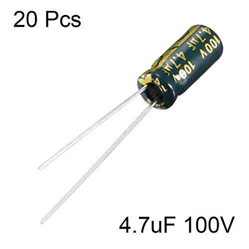 sourcing map Industrial condensateur alu 4.7UF 100V lot 20