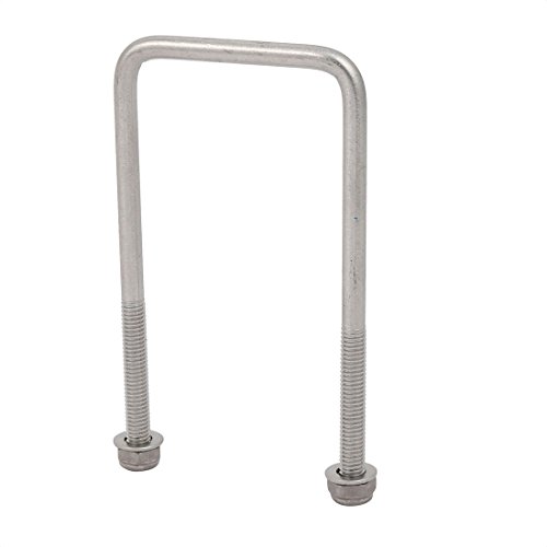 sourcingmap boulon U carré inox M6 100mm écrous
