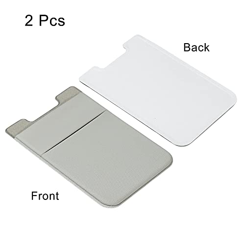 Sourcing Map Electronics porte-carte téléphone double couche gris lot 2