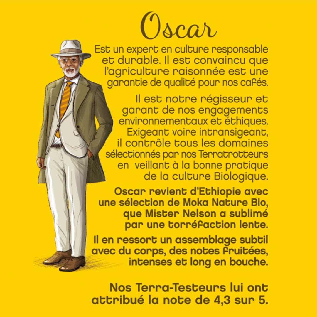 Terramoka Sir Oscar capsules café Éthiopie bio 60 fruité