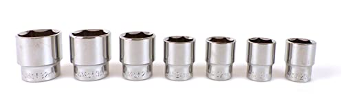 PRECISION STEEL Outillage 7 douilles hexagonales 20-32mm 1/2"