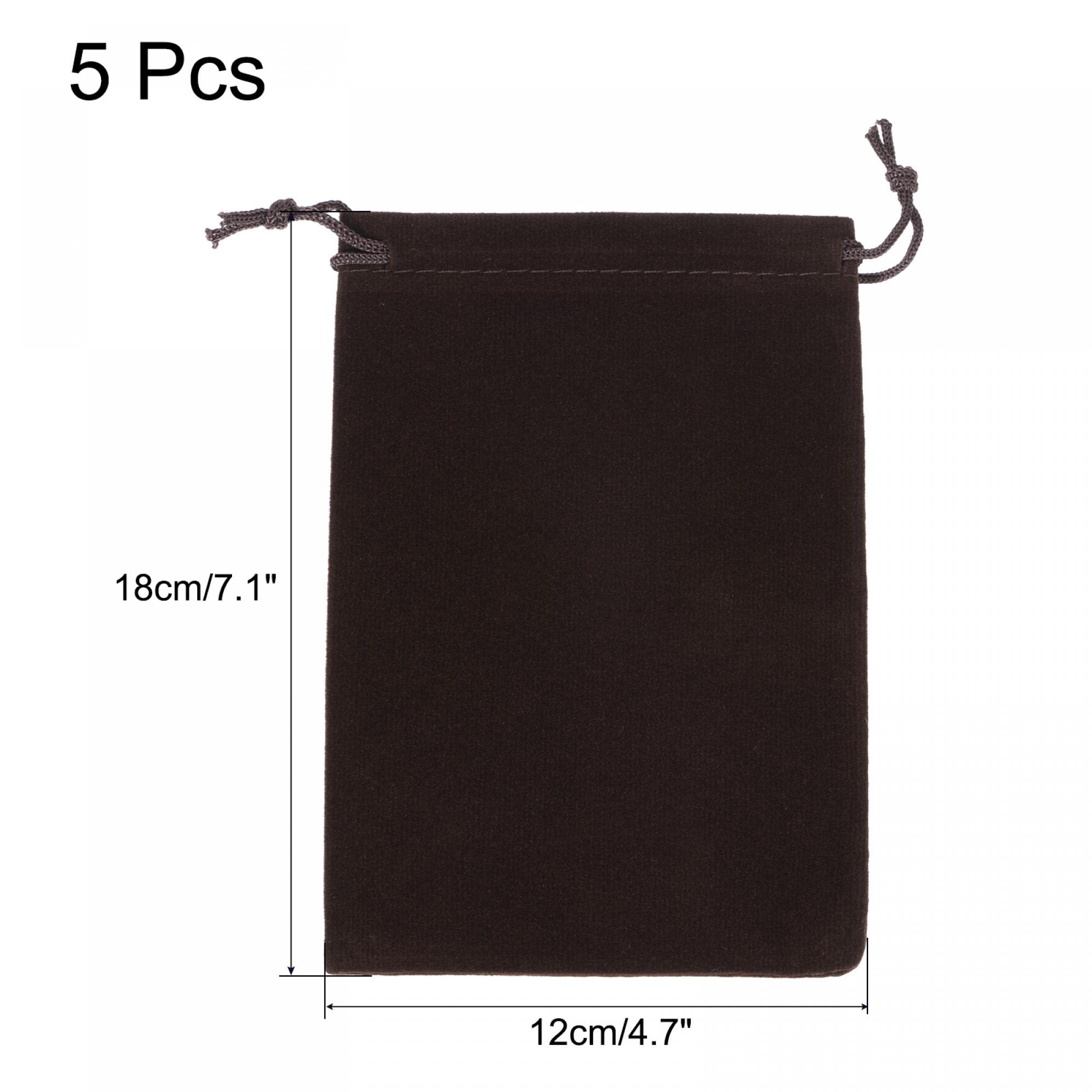 Sourcing Map 18x12cm Pochette Microfibre Marron Lot 5