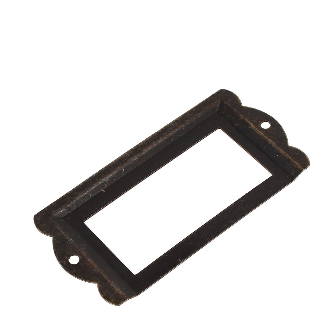 sourcing map Porte-Étiquette 85x42mm Bronze 8pcs avec vis